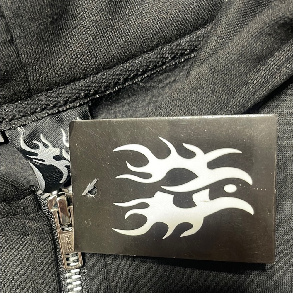 Men’s Forever Hungry Rhinestone Jacket – Size M / Black / NWT - Picture 3 of 7